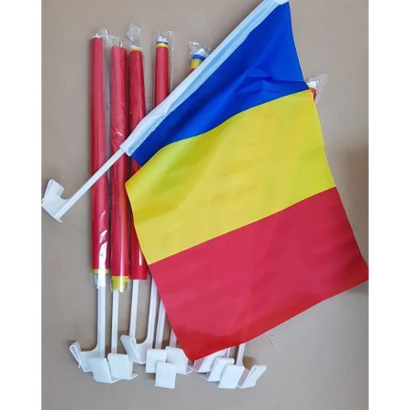 Set 1000 Steaguri Tricolor Auto,  45 cm x 30 cm, Stegulet, Drapel