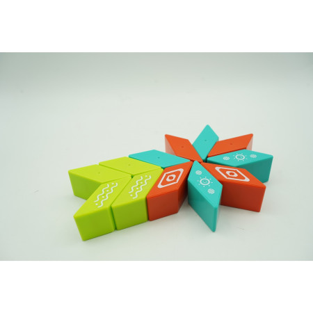 Cyrax Set inteligent de constructie cu piese magnetice, 26 piese, +3 ani, multicolor