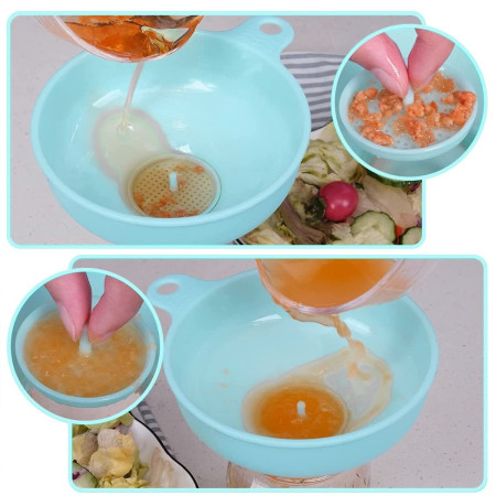 Palnie din plastic 3 in 1 Cyrax, doua dimensiuni de scurgere, cu filet si filtru, diametru scurgere 5.4 cm, 11.5 x 16.7 cm, albastru