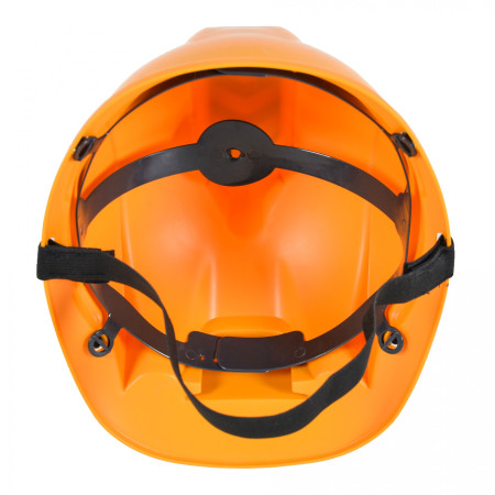 Casca Protectie cu Lanterna de Jucarie pentru Copii, Cyrax, Material Plastic, Interactiv, Distractiv, 29.5x19.5x6.5 cm, Portocaliu