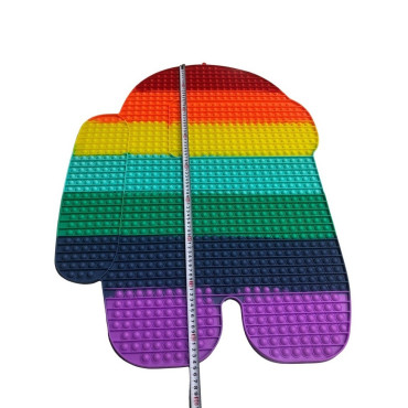 Jucarie antistres din silicon, Cyrax®, Pop It Now and Flip It, Among Us, 85 cm