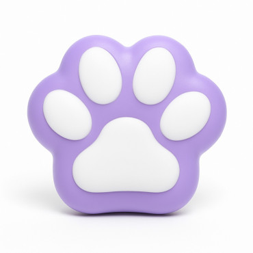 Jucarie Antistres Squishy, Cyrax, Revenire Lenta, Model Labuta de Pisica, Squishy, BIG 12.5 x 10.5 cm, 220 g, Model 12, Mov Alb