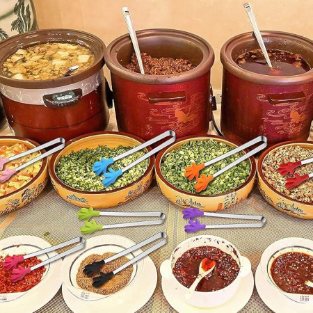 Cleste Creativ pentru Mancare, Cyrax, Model Manute din Silicon, 14.5x3 cm, Rezistent la Temperaturi Inalte si Coroziune, Albastru