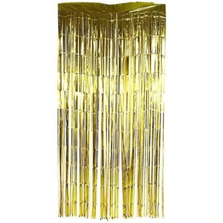 Perdea Franjurata, Cyrax, Model Decor Petrecere, pentru Fundal de Poze, Amenajare Colorata a Petrecerii, Dimensiune 100x200 cm, Gold