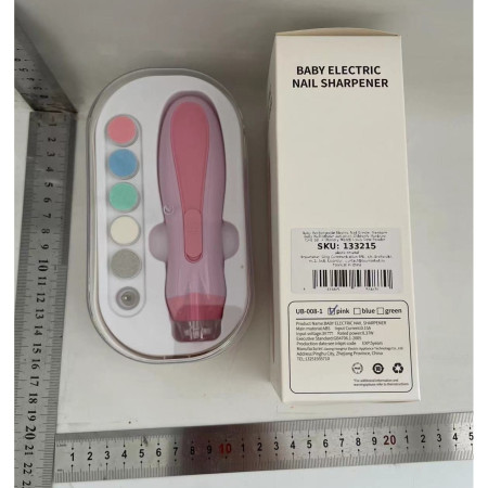 Pila Electrica, Cyrax, pentru Copii si Bebelusi, din ABS, 6 Accesorii, cu Lumina LED, 9.5 x 6 x 17 cm, Roz