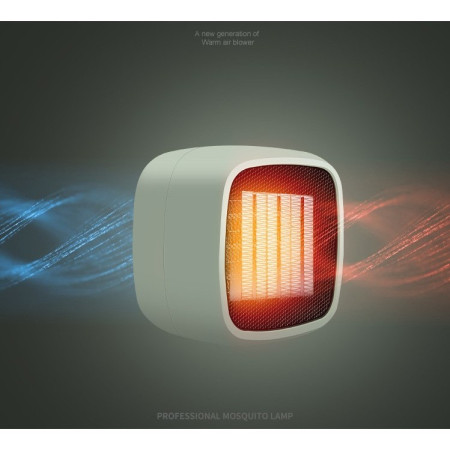 Mini radiator electric portabil  800 W, 2 trepte, 150x120x175 mm, verde