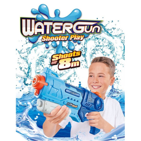 Pistol cu Apa pentru Copii, Rezervor, Pentru Piscina/Plaja, Cyrax, 6ani+,  Albastru, 990ML