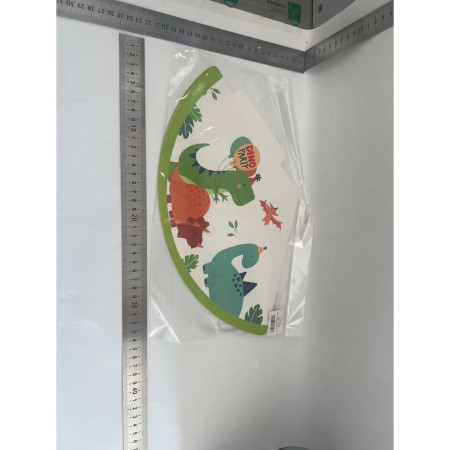 Set 6 Coifuri cu Dinozauri, Cyrax, Accesorii pentru Petrecere, Tematica Aniversare, 19x15 cm, Multicolor
