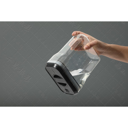Recipient din Plastic, Cyrax, pentru Alimente/Obiecte, Inchidere Ermetica Rotire 90 grade, 2l, 20.5 x 10.5 x 27 cm, Transparent