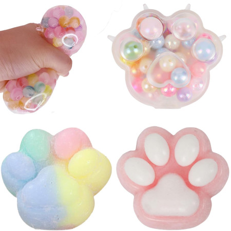 Jucarie Antistres Squishy, Cyrax, cu Revenire Lenta, Model Labuta de Pisica, 200g, 12.5 x 10.5 cm Squeeze Pinch Family, Ambalaj Transparent, Model 11