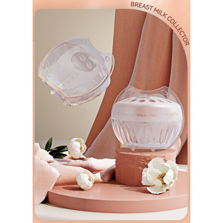 Colector de Lapte Matern, Cyrax, din Silicon Safety, Anti-debordare, 80 ml, Transparent