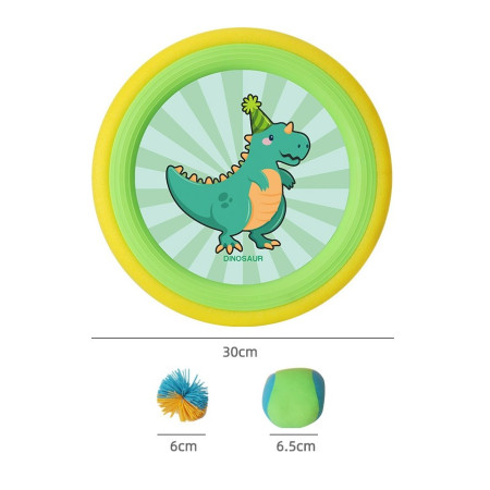 Cyrax Set Interactiv Frisbee, Fippy, pentru Copii, 2 Palete Elastice, Diametru 30 cm, 4 Mingi, + 3 Ani, Design Animat, Multicolor