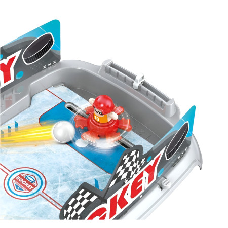 Joc de Masa Interactiv Ice Hockey pentru Copii, Cyrax, 4 Mingi, Tabela Scor, 40.7x27x14.5 cm, Multicolor