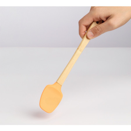 Set 5 Mini Spatule de Silicon Cyrax, pensula, Stejar, Multicolor