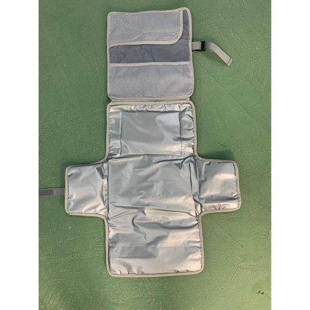 Geanta Multifunctionala, Cyrax, Tip Aleza de Schimbat Scutece, Impermeabila, din Panza Oxford, cu Buzunare, Usor de Agatat, 30 x 20 cm, Gri