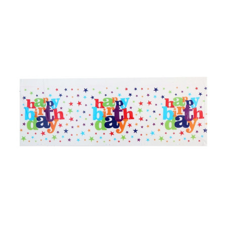 Fata de Masa Dreptunghiulara, Cyrax, Colectia Happy Birthday, 180 x 108 cm, din Plastic PE, Impermeabila, Multicolor