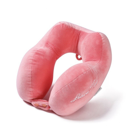 Perna de Calatorie,  Pentru Gat, din Bumbac, cu 4 Cocoase, Ajustabila, Roz