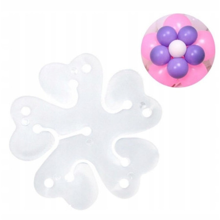 Suport pentru Baloane, Cyrax, care Formeaza o Floare, cu Un Singur Strat, pentru 6 Baloane, 6x6cm, 2.7g