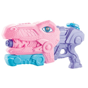 Pistol cu Apa pentru Copii, Rezervor, Pentru Piscina/Plaja, Cyrax, 6ani+, Tiranozaur, 3 duze, Roz, 660ML