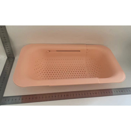 Cos pentru Scurgere Chiuveta de Bucatarie, Cyrax, Plastic, Telescopic, 36x20x5 cm, Roz