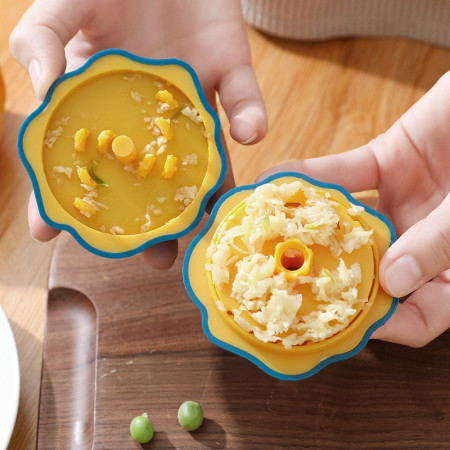 Presa Manuala pentru Usturoi, Cyrax, Model Usturoi, 7 x 7.5 cm, din Plastic, Albastru Inchis