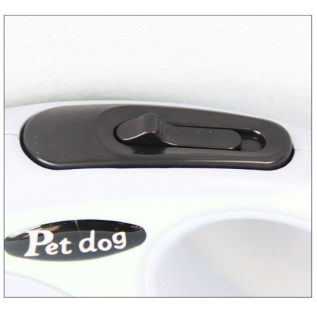 Lesa Automata Retractabila,  pentru Caini, 3m, 20 kg, ABS, Negru/Bleu, 8x12x4 cm