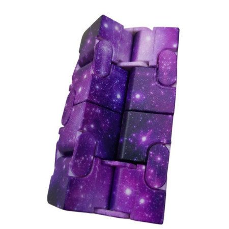 Cyrax Jucarie Interactiva Antistres cu Miscari Infinite, Cub Magic, 3 ani, 4x4x4cm, Violet