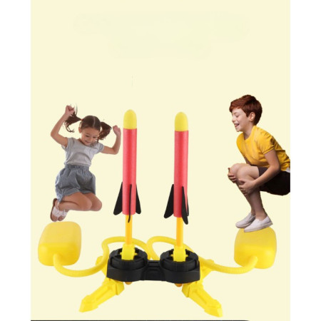 Cyrax Jucarie pentru copii, lansator rachete cu piciorul, doua lansatoare, 6 rachete cu lumini