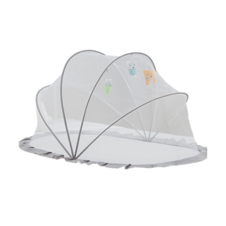 Husa Anti-Tantari, Cyrax, Pliabila, Protectie 360 Grade, 0-1 An, 60 x 55 x 5 cm, Gri