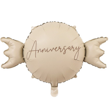 Balon din Folie Metalizata, Cyrax, Figurina Animata, Model Bombonica Aniversara, 69 x 49.5 cm, Ambalaj Individual, Pai Inclus, Umflare cu Aer sau Heliu, Maro