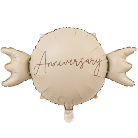 Balon din Folie Metalizata, Cyrax, Figurina Animata, Model Bombonica Aniversara, 69 x 49.5 cm, Ambalaj Individual, Pai Inclus, Umflare cu Aer sau Heliu, Maro