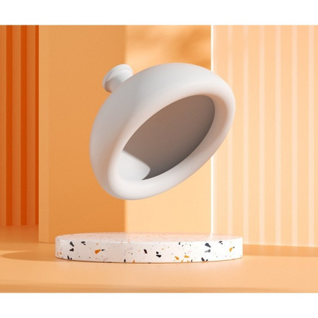 Dispozitiv Terapeutic Sputa, Cyrax, Cupa pentru Terapie Toracica, Dispozitiv de Eructare, pentru Adulti si Copii, 10 x 6.5 cm, din Silicon, Alb