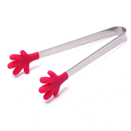 Cleste Creativ pentru Mancare, Cyrax, Model Manute din Silicon, 14.5x3 cm, Rezistent la Temperaturi Inalte si Coroziune, Rosu