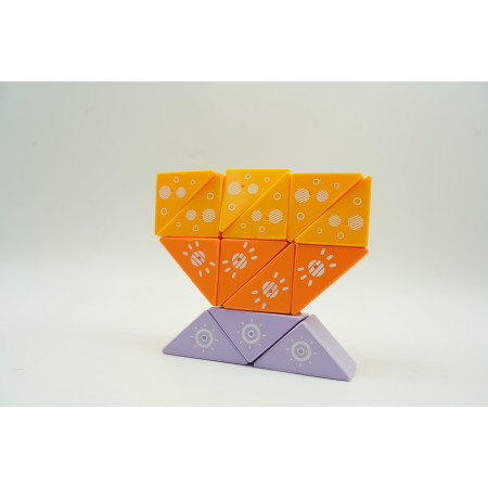 Set inteligent de constructie cu piese magnetice, Cyrax, 26 piese, pentru copii, +3 ani, multicolor