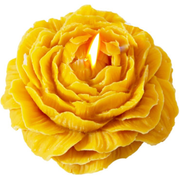 Lumanare Parfumata,  Model Trandafir, Ardere 10h, 70 g, 7.5 x 3.5 cm, Parfum de Citrice, Portocaliu