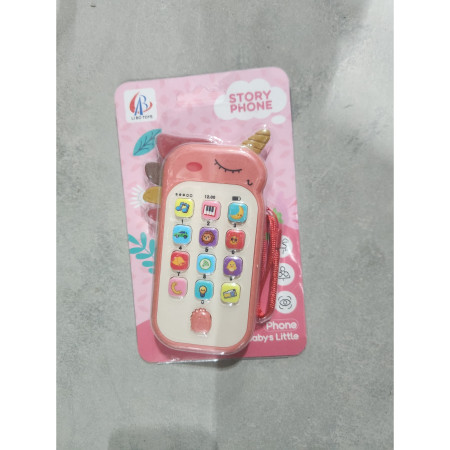 Jucarie Interactiva, Cyrax, Telefon Inteligent, Model Unicorn, Functii Educative, Muzicale si Voce, 4-6 ani, 19 x 11.5 cm, din Plastic, Roz