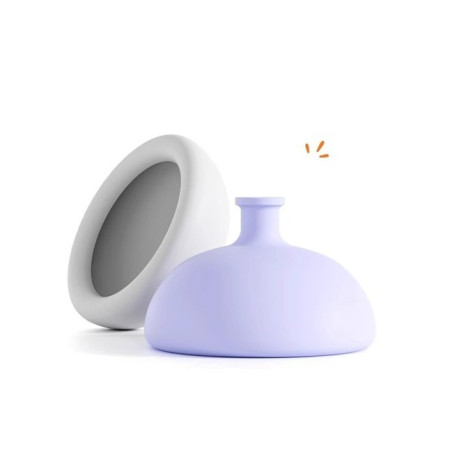 Dispozitiv Terapeutic Sputa, Cyrax, Cupa pentru Terapie Toracica, Dispozitiv de Eructare, pentru Adulti si Copii, 10 x 6.5 cm, din Silicon, Alb