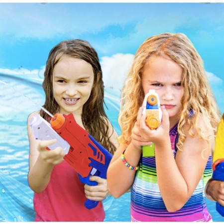 Pistol cu Apa pentru Copii, Rezervor, Pentru Piscina/Plaja, Cyrax, 6ani+,  Bleumarin/Rosu, 300ML