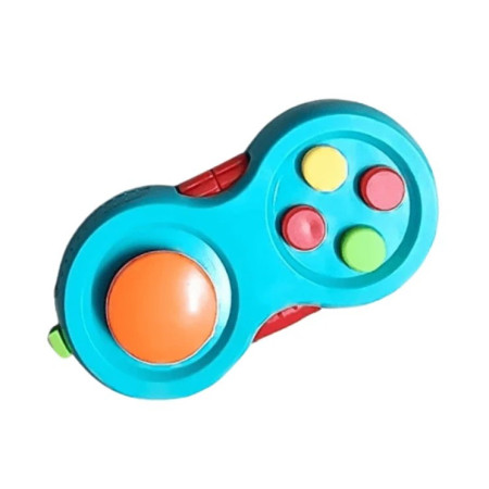 Jucarie Interactiva, Cyrax, Model Fidget Pad, Antistres, +3 Ani, Functii Multiple, 5.5 x 3.5 x 11 cm, Albastru