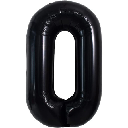 Balon Folie Metalizata Litera O, Cyrax, 40 cm, Umflati cu Heliu sau Aer, Ambalaj Individual, Pai inclus, Negru