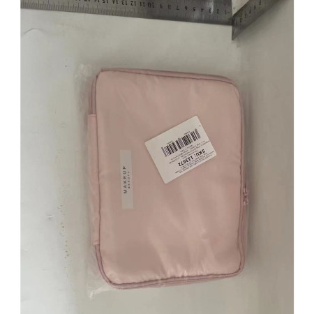 Geanta de Calatorie, Cyrax, pentru Cosmetice si Articole de Toaleta, Material Impermeabil, 2 in 1, Portfard Interior Detasabil, 23 x 16 x 8 cm, Roz