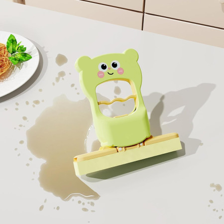 Mini Mop,  de Mana, Pliabil, Model Ursulet, din Plastic, 9 x 15 x 15 cm, Verde