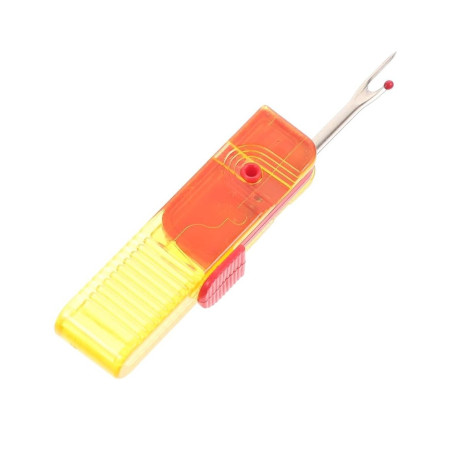 Dispozitiv pentru Descusut,  Taietor de Etichete, 1.7 x 7 cm, Pliabil, din Plastic, Rosu/Galben
