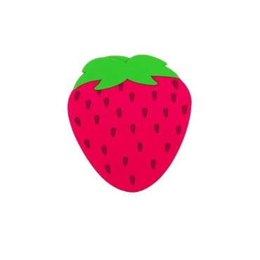 Suport pentru Pahar, Cyrax, Model Capsuna, din PVC, 10 x 12 cm, Rezistent la Caldura, Rosu