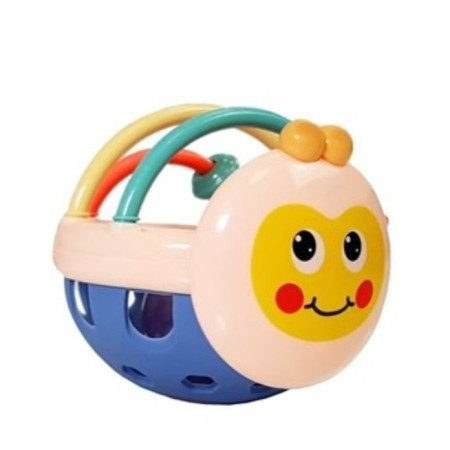 Jucarie Minge pentru Bebelusi, Cyrax, pentru Dentitie, Interactiva, 0-12 Luni, Roz-Multicolor