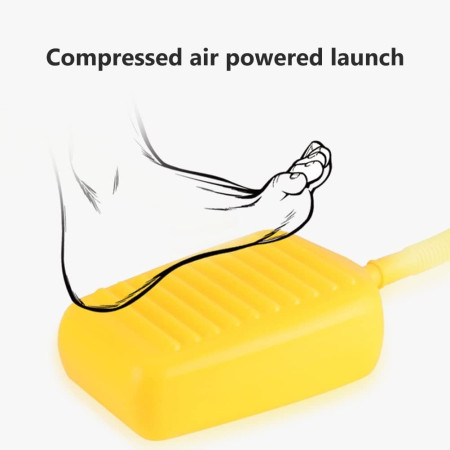 Jucarie pentru Copii, Cyrax, Lansator de Rachete cu Piciorul, Un Lansator, 3 Rachete Fara Lumini, 3 Aircrafts, 42x36 cm, Multicolor