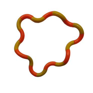 Jucarie Senzoriala Antistres, Cyrax, Fidget Twist, cu Miscari Infinite de Decompresie, 2 Culori, Galben/Portocaliu, + 3 ani