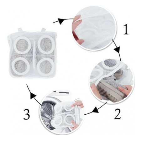 Sac pentru Spalare Incaltaminte,  pentru Masina de Spalat, 28x24.5x8 cm, Alb