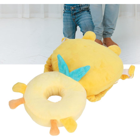 Perna tip Rucsac pentru Protectia Capului,  Tetiera tip Girafa, pentru Bebelusi, 33x6x19 cm, 180 g, Galben