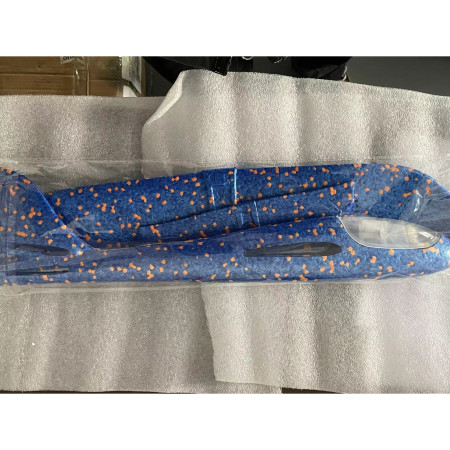 Avion Planor cu Pilot, Cyrax, Din Polistiren, Cu Lumini in Cabina Pilotului, Lungime 47 cm, Albastru